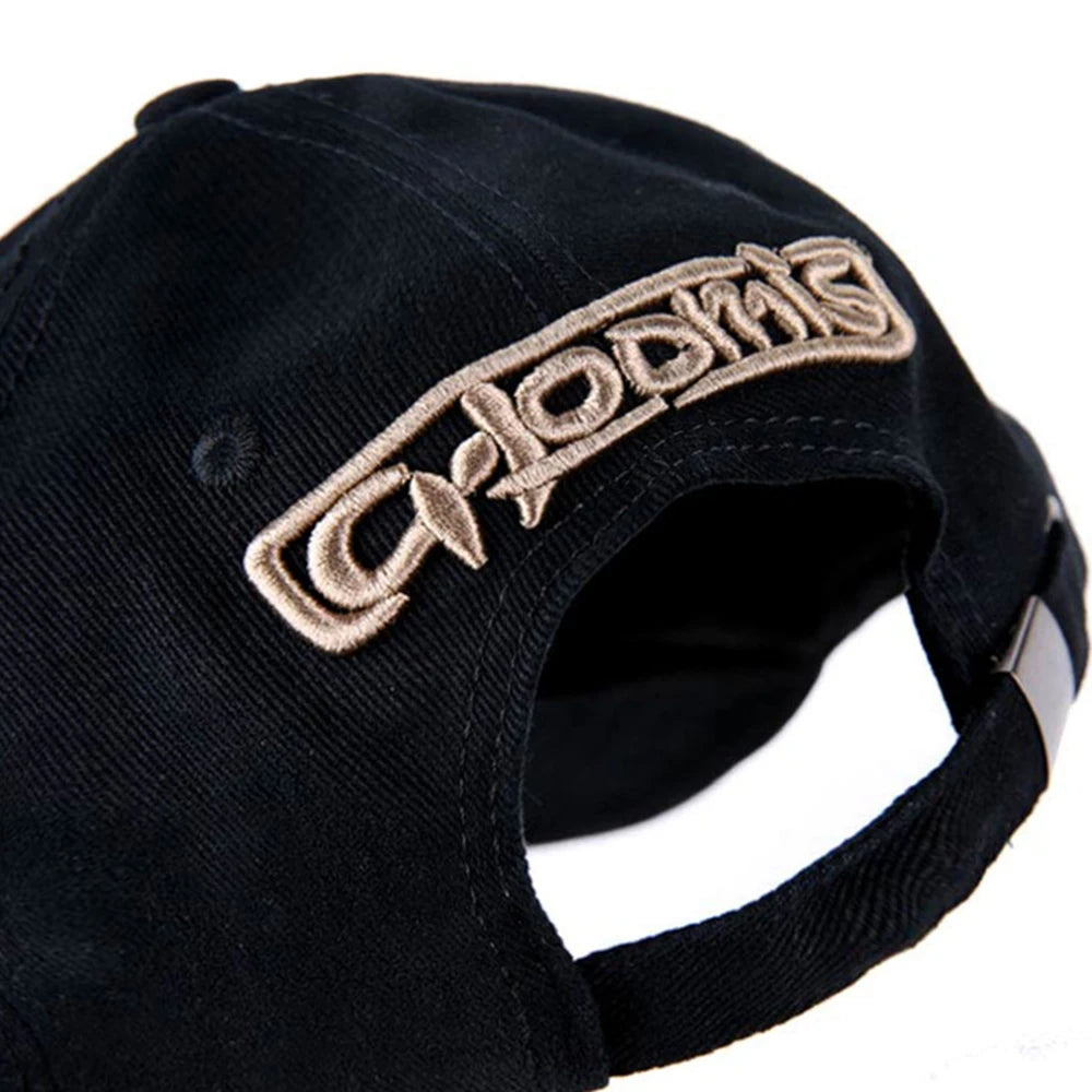 Boné ajustável espinha de peixe bordado boné de beisebol masculino viseira chapéu verão hip hop snapback bonés caminhoneiro unisex preto chapéu de sol