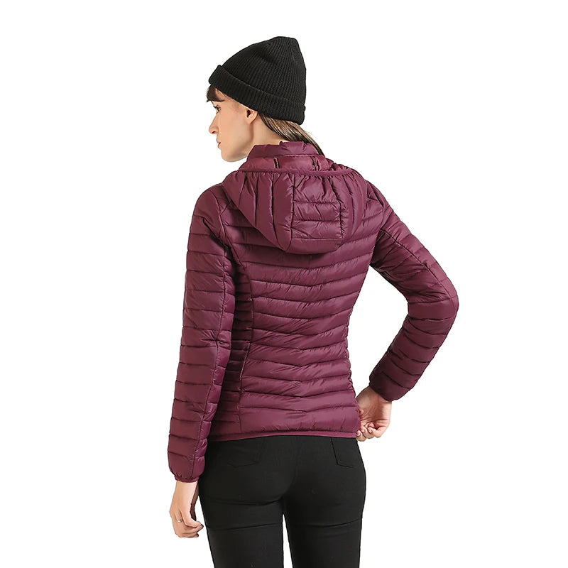 Jaqueta inverno ultraleve acolchoado jaquetas para mulheres curto parka com capuz feminino ao ar livre quente leve outwear