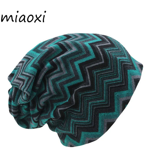 Gorro cores vintage listrado feminino quente gorro topo moda casual inverno chapéu hip-hop  gorro menina touca venda