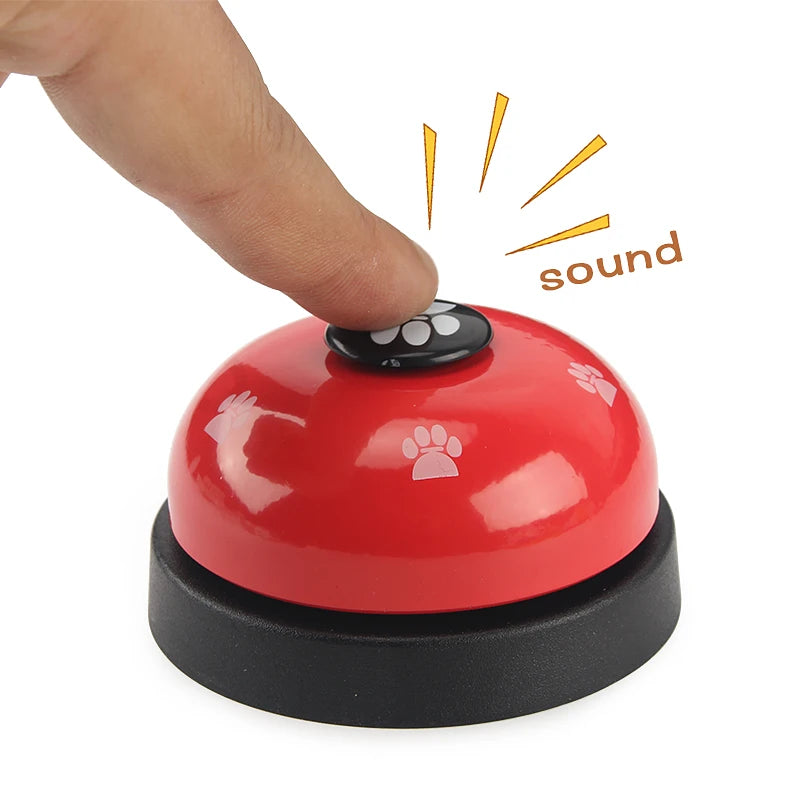 Pequeno sino pegada anel para pet, brinquedos de pelúcia para cachorro, call dog, treinamento chamado jantar, pet call