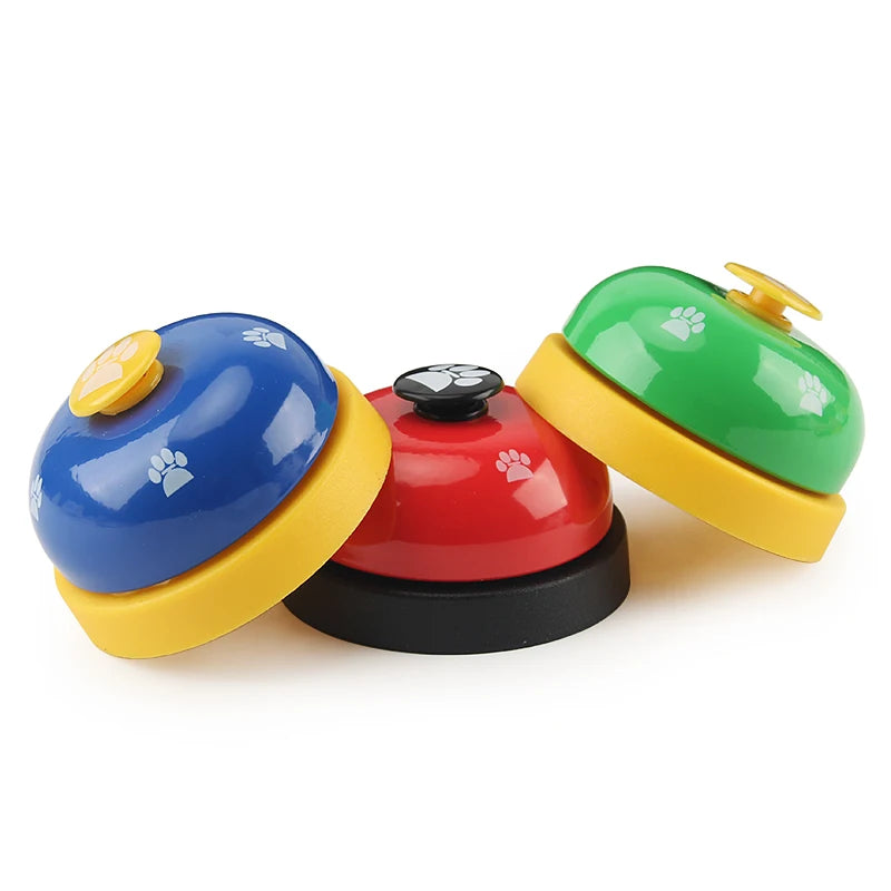 Pequeno sino pegada anel para pet, brinquedos de pelúcia para cachorro, call dog, treinamento chamado jantar, pet call