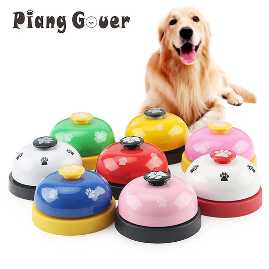Pequeno sino pegada anel para pet, brinquedos de pelúcia para cachorro, call dog, treinamento chamado jantar, pet call