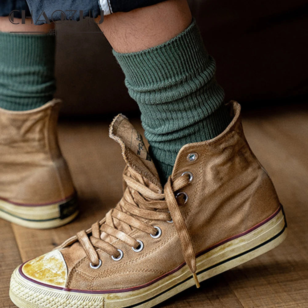 meias masculinas estiramento casual diário básico