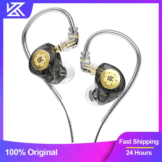 KZ EDX Pro Fones de ouvido intra-auriculares dinâmicos HiFi Fones de ouvido