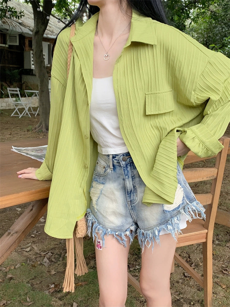 Jaqueta manga longa para o verão