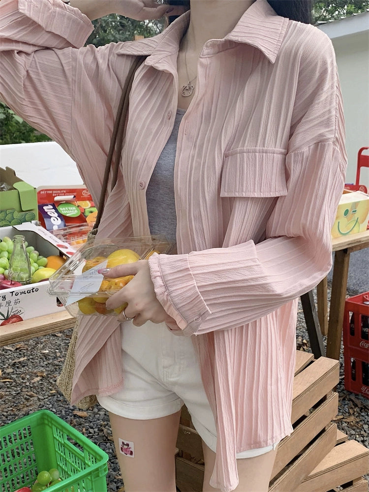 Jaqueta manga longa para o verão