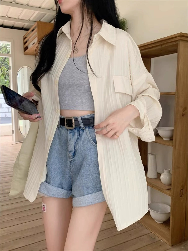 Jaqueta manga longa para o verão