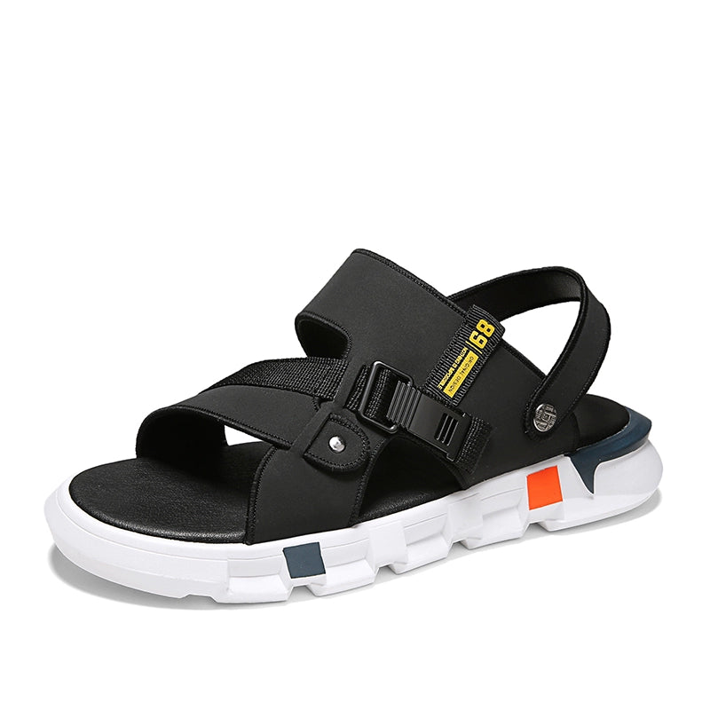 Sandálias masculinas recém-chegadas, verão, jovens, adolescentes, antiderrapantes, esportes de praia, chinelos de uso duplo
