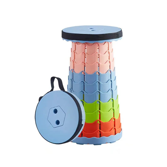 Hot Sale New Folding Stool Portable Round Folding Chair Accordion Chair Height Adjustment Elephant Swing Playground Queue Chair