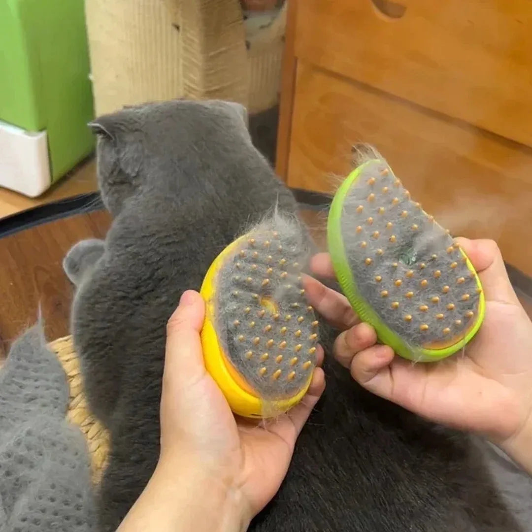 3 em 1 gato cão vapor escova escova de cabelo spray gato escova de cabelo para massagem pet grooming ferramenta derramamento 3 em 1 sprays pentes de massagem