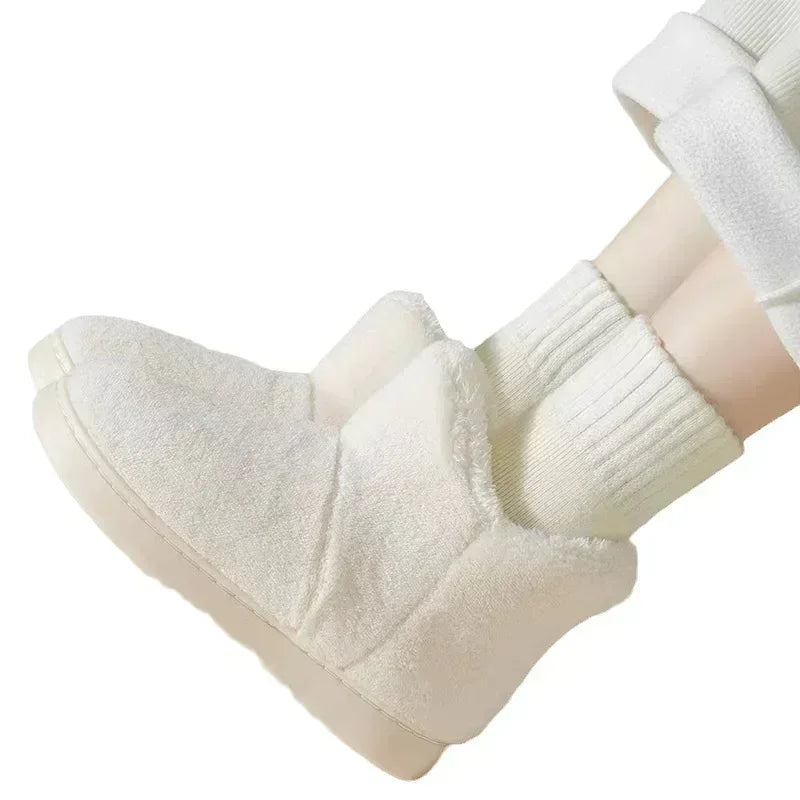 Pares meias femininas de lã outono inverno quente neve markron cor grossa pelúcia peludo macio pós-parto meias chão sono meias
