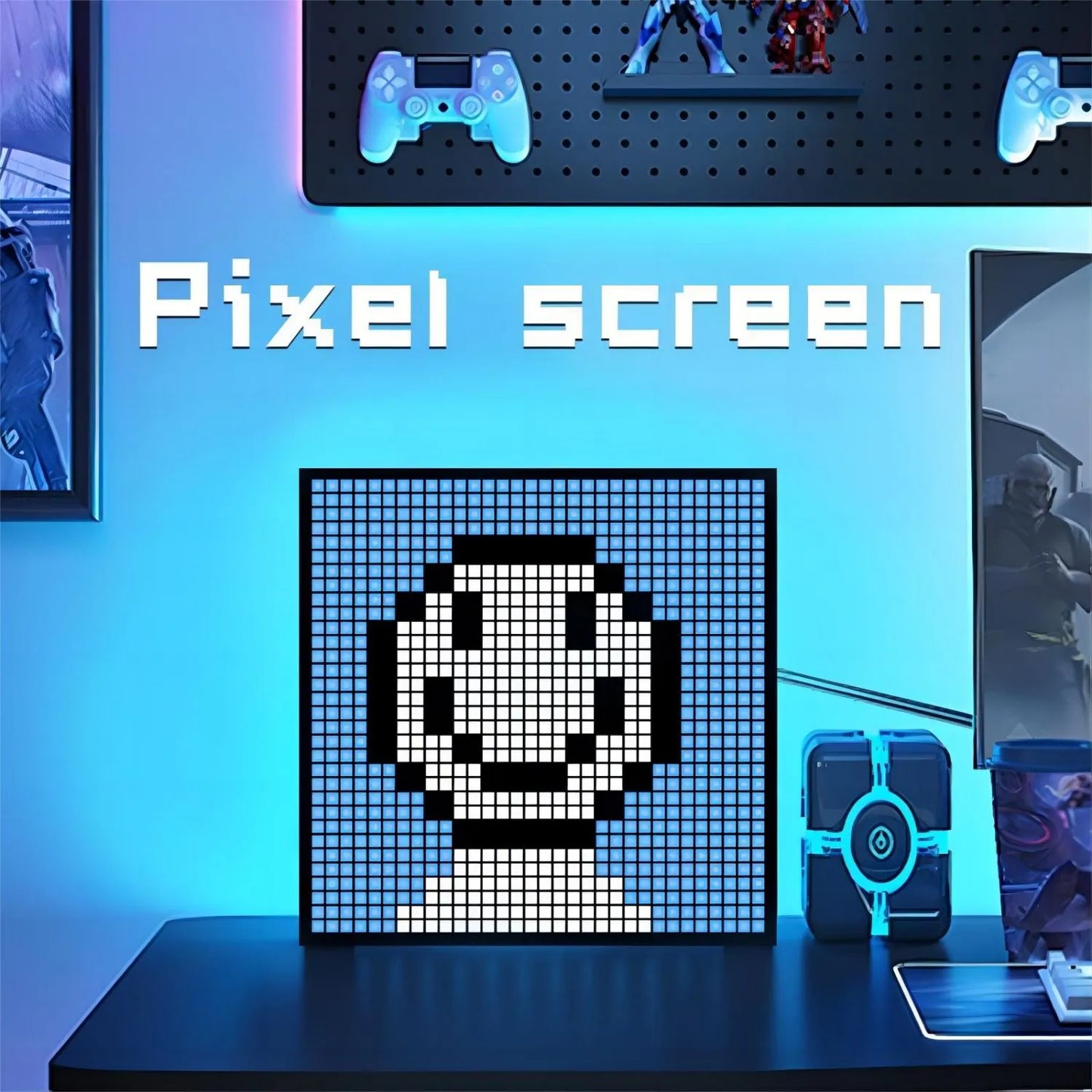Smart LED Matrix Pixel Display RGB DIY Graffiti Bluetooth App Control Art Display para decoração de sala de jogos Cool Animation Frame