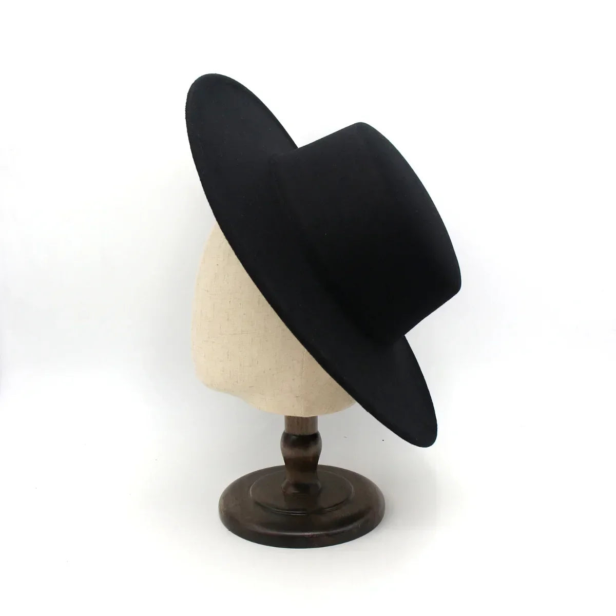 Chapéu fedora francês de aba larga, 10cm, sólido, clássico, lã, jazz, aba plana, chapéu de feltro masculino, elegante, outono inverno, igreja, feminino, chapéu