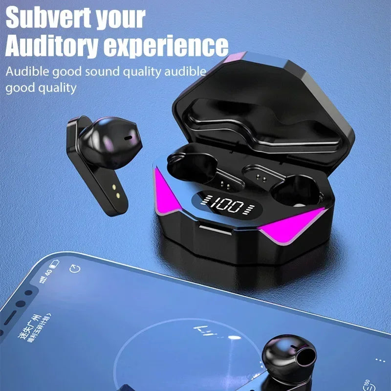 Fones de ouvido Bluetooth sem fio para jogadores Fones de ouvido de baixa latência de 65 ms Fone de ouvido para jogadores Fone de ouvido para jogadores com microfone Mãos livres