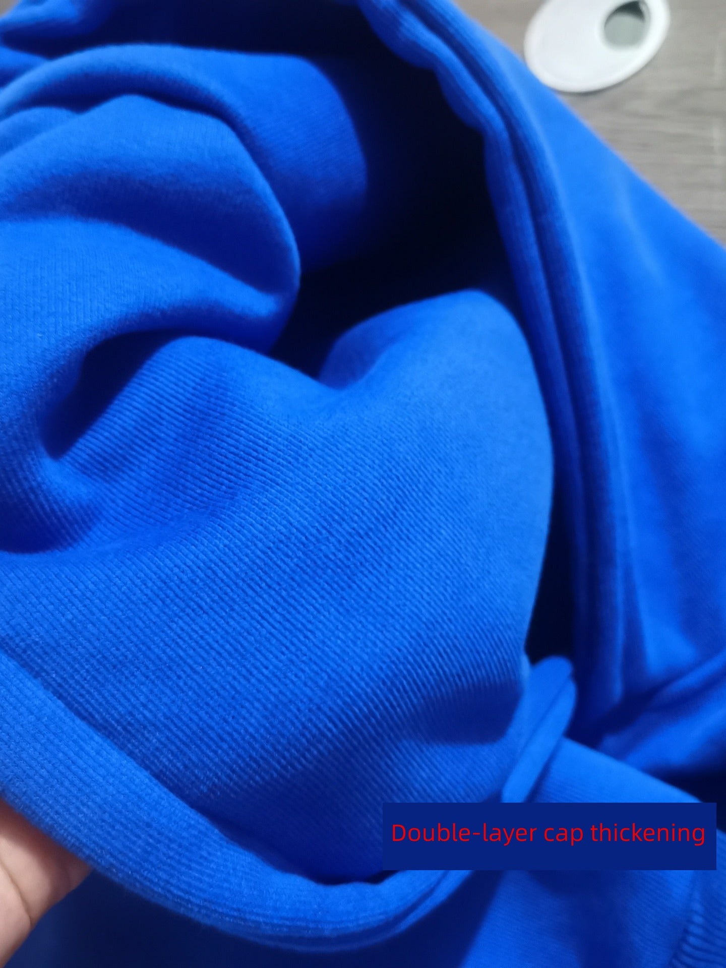Moletom com capuz pesado de camada dupla Big Talker Klein azul