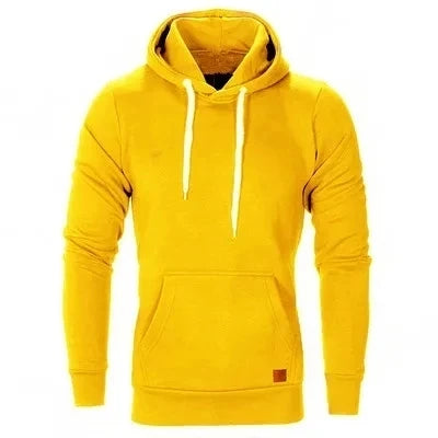 Moletom de manga comprida masculino com capuz casual