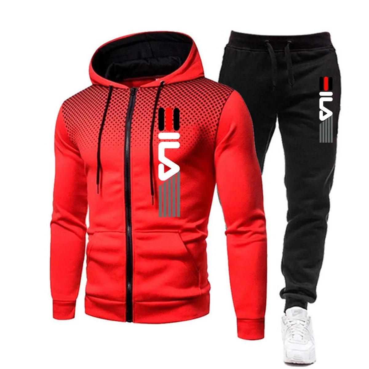 Conjunto masculino com capuz moda esportiva, conjunto de roupas esportivas de ginástica, corrida, conjunto de inverno, roupas novas para homem