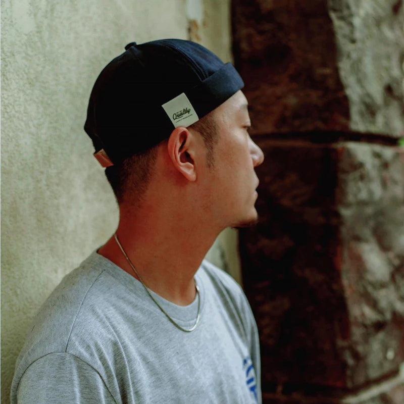 Touca  Masculino  Aba Cor Sólida Ajustável Verão Hip Hop Bobble Chapéu Moda