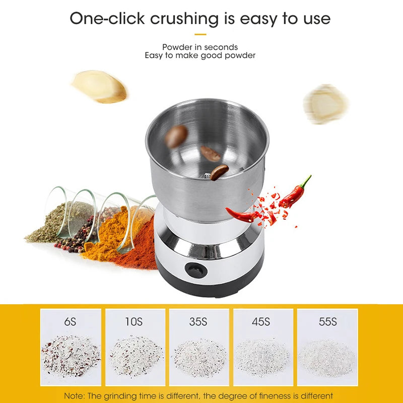 Mini Moedor Elétrico Doméstico 300ml Ultrafino Moedor de Alimentos
