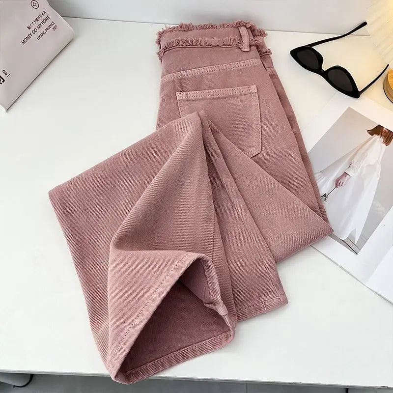 Calça jens para mulheres altas de cintura fina