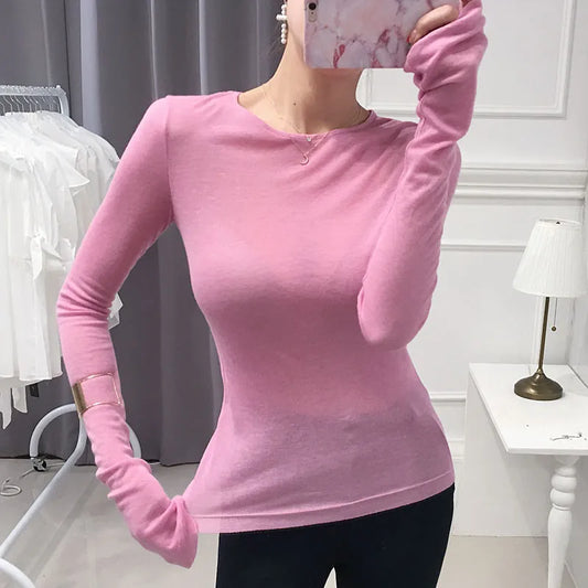 feminina camiseta de manga longa