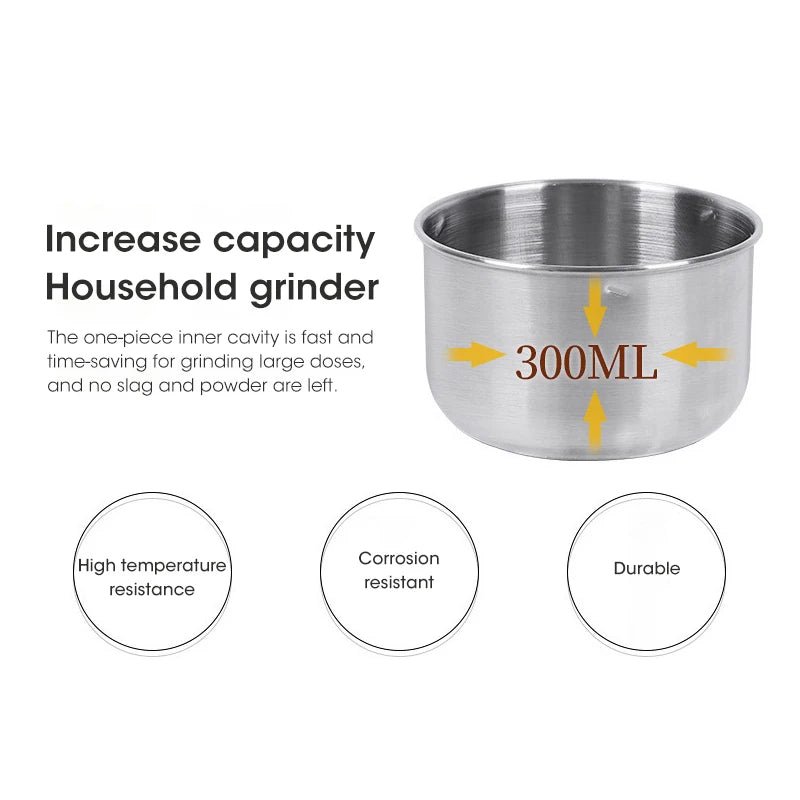 Mini Moedor Elétrico Doméstico 300ml Ultrafino Moedor de Alimentos
