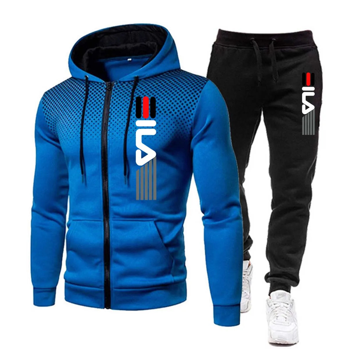 Conjunto masculino com capuz moda esportiva, conjunto de roupas esportivas de ginástica, corrida, conjunto de inverno, roupas novas para homem