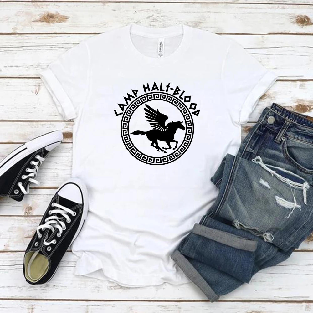 Camisetas Camp Meio Sangue, Camiseta de Jogo de Treinamento de Outono, Camiseta de Halloween, Presente Mágico, Camiseta Percy Jackson, Camisetas Unissex, Camisetas Harajuku