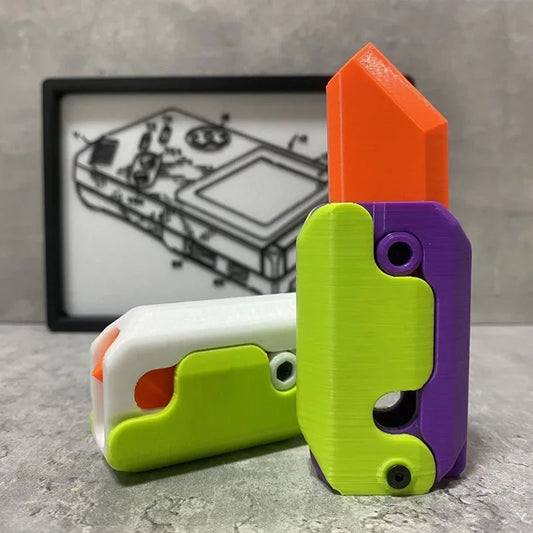 Faca de gravidade de cenoura 3D Brinquedos Fidget Crianças Descompressão