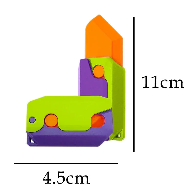 Faca de gravidade de cenoura 3D Brinquedos Fidget Crianças Descompressão