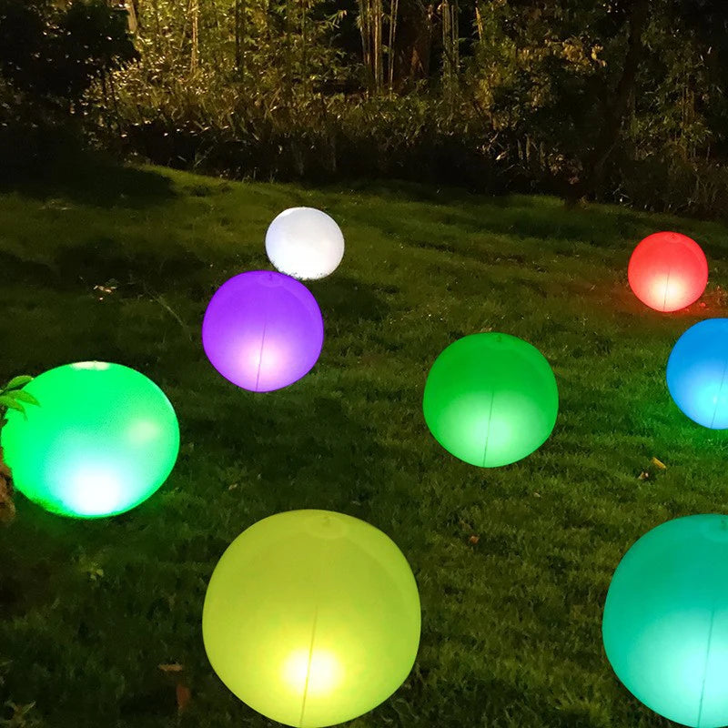 Balão LED de 40 cm Grande Bola de Praia Inflável Brilhante 16 Cores Controle Remoto Bolas Infláveis À Prova D'Água Para Festa na Piscina