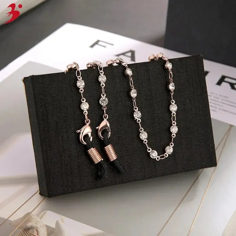 Corrente de brinco anti-perda, pulseira de metal em 3 cores, corrente de óculos, corda de óculos de sol, acessórios