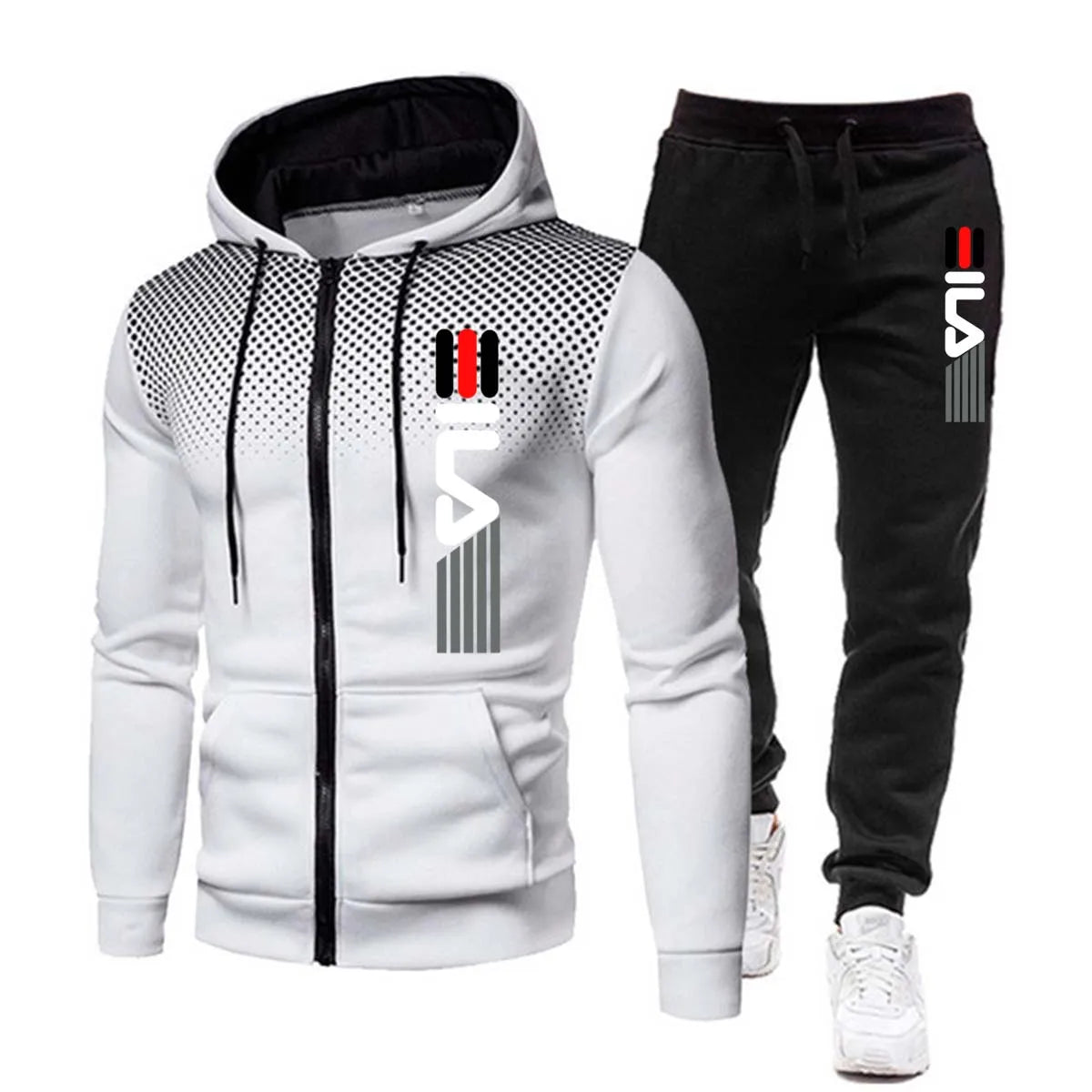 Conjunto masculino com capuz moda esportiva, conjunto de roupas esportivas de ginástica, corrida, conjunto de inverno, roupas novas para homem