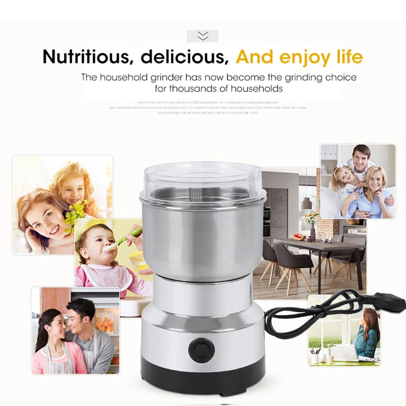 Mini Moedor Elétrico Doméstico 300ml Ultrafino Moedor de Alimentos