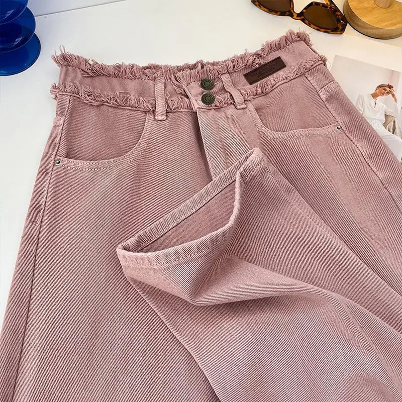 Calça jens para mulheres altas de cintura fina