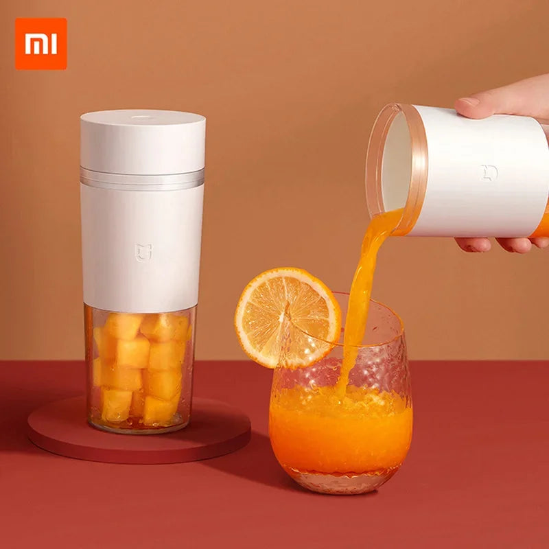 XIAOMI MIJIA Mini Liquidificador Portátil Elétrico Máquina de Espremedor de Frutas Extrator de Suco de Laranja Vegetal Fabricante de Suco Fresco Misturador Doméstico