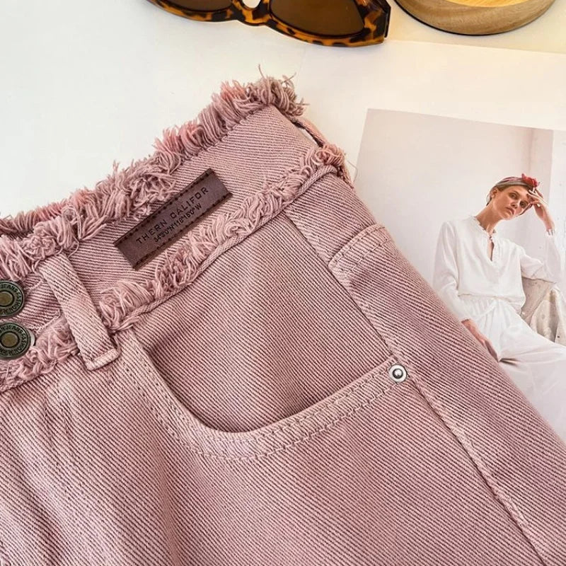 Calça jens para mulheres altas de cintura fina