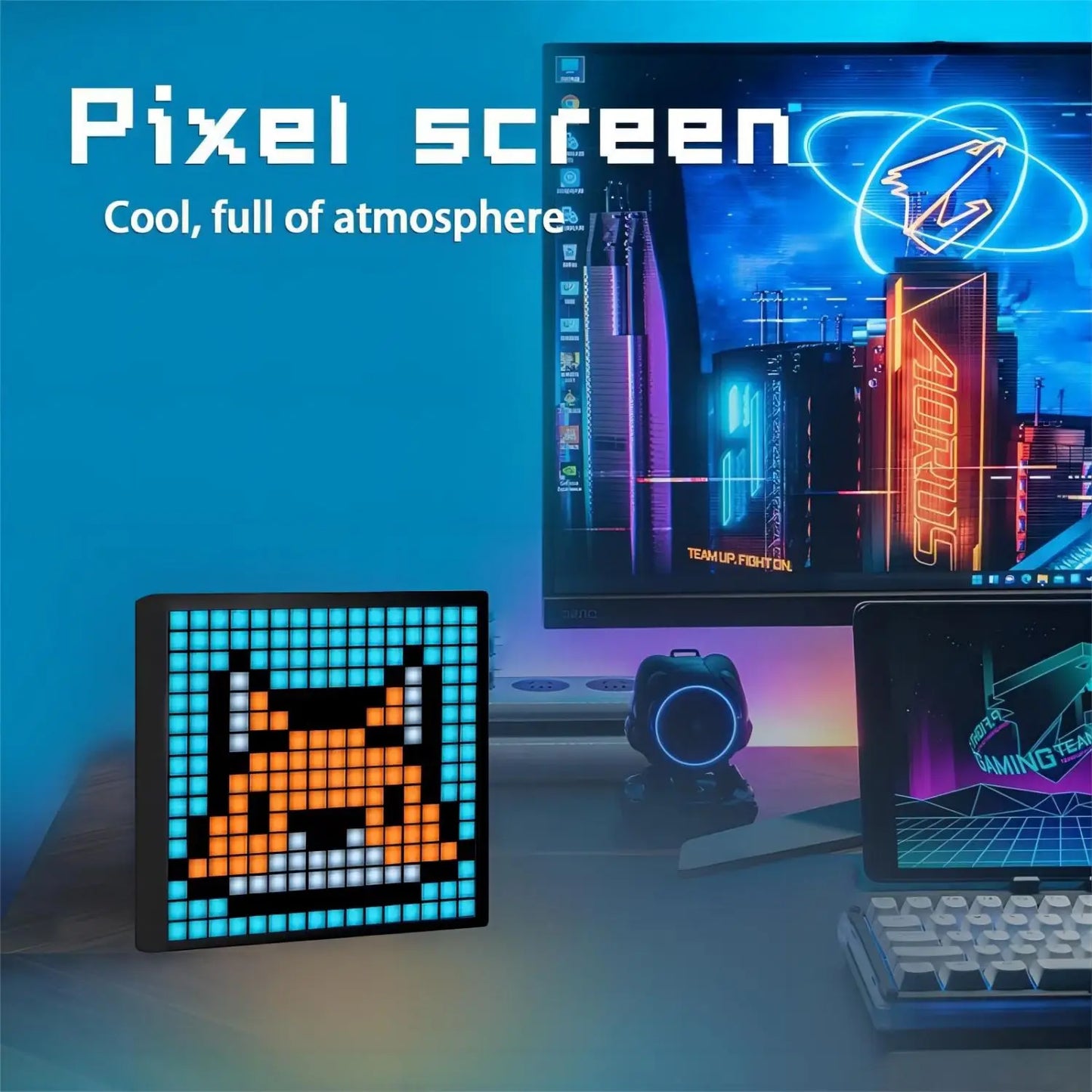 Smart LED Matrix Pixel Display RGB DIY Graffiti Bluetooth App Control Art Display para decoração de sala de jogos Cool Animation Frame