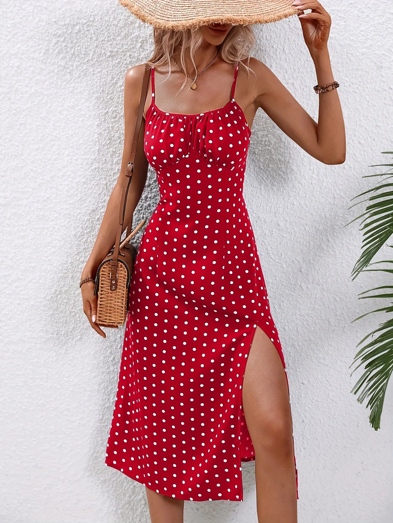 Vestido floral impressão verão boho praia vestido impressão elegante suspensórios pescoço quadrado fenda vestido