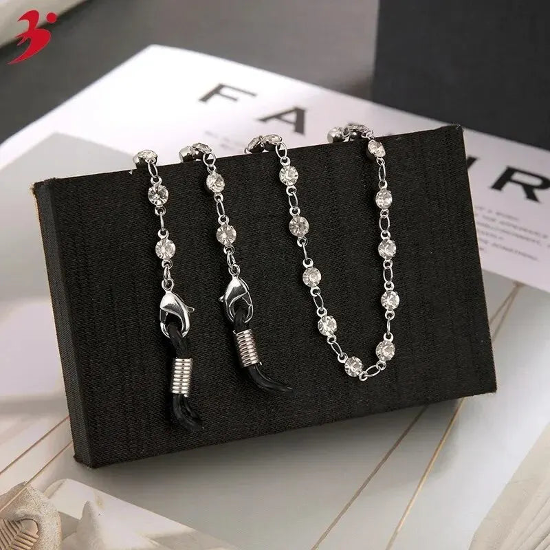 Corrente de brinco anti-perda, pulseira de metal em 3 cores, corrente de óculos, corda de óculos de sol, acessórios